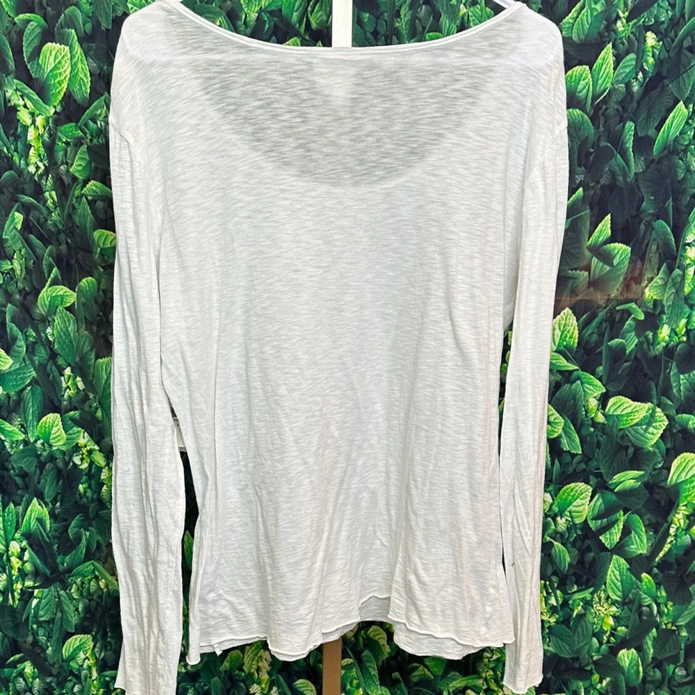 ME Mary Ellen White Long Sleeve Top XL - Picture 6 of 6